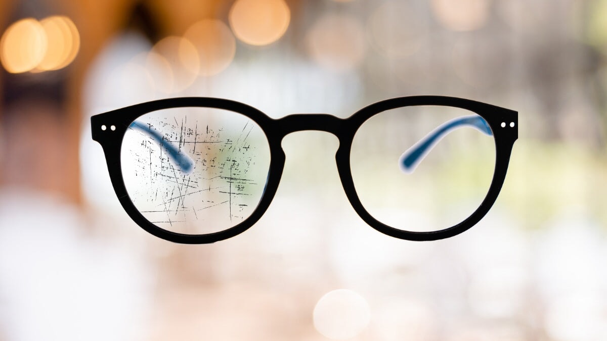Verre de lunette rayé opticien top