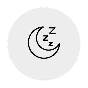 Petite icône avec une lune et des petits z représentant le sommeil